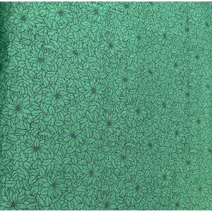 Green Cotton Fabric Poinsettia Pattern 1/2 yard x 44" By RJR Fashion Fabrics